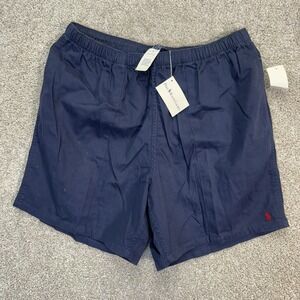 Polo Ralph Lauren Men's Navy Chino Shorts XXL Elastic Waist New With Tags